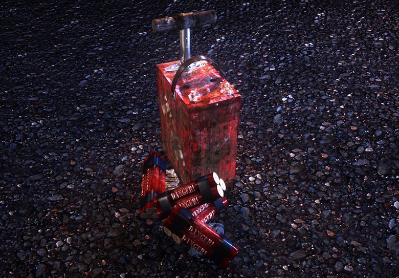 Detonator used in Lucky Dwarf