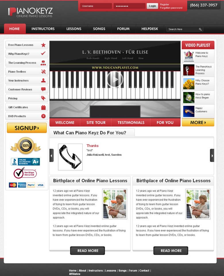 Piano Keys Online Portal