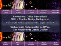EN-ES Translations with Graphic Design Background