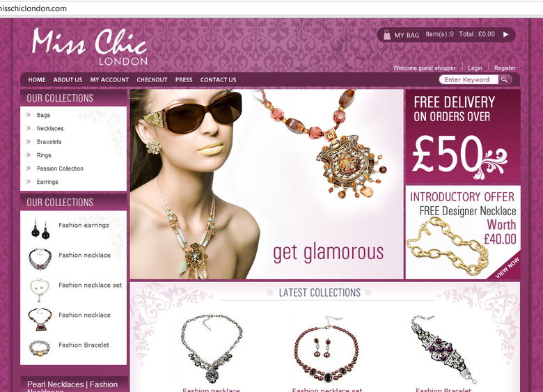 Miss Chic London - eCommerce Based Website