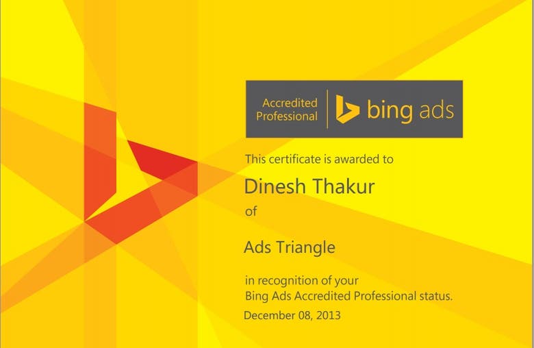 Bing Adcenter Accreditation