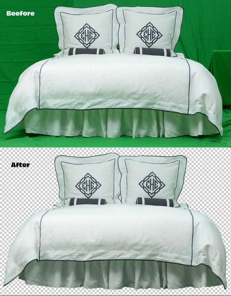 Background removal and color correction