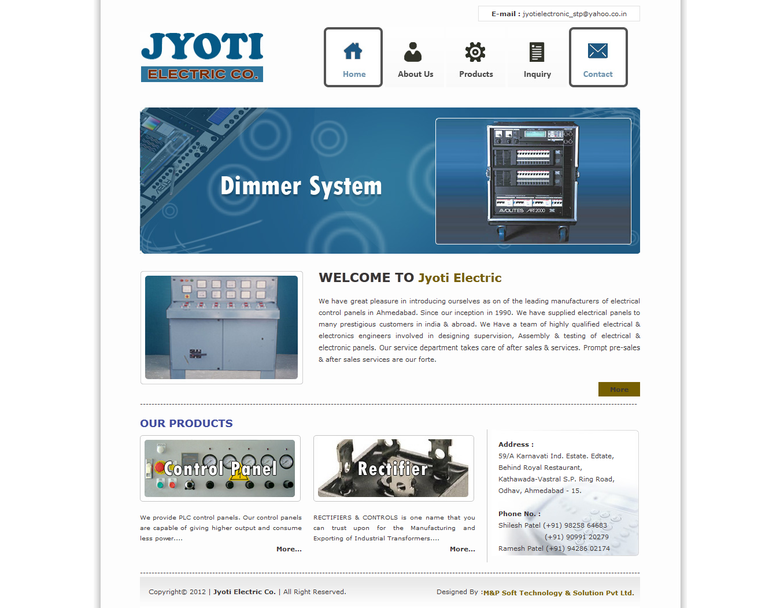 Website Design & Development : Jyoti Electric Co