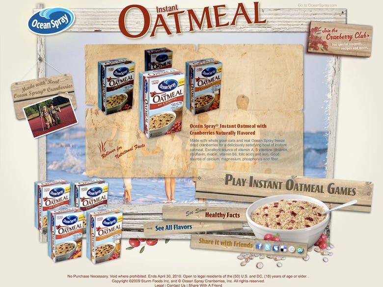 Oceanspray Instant Oatmeal
