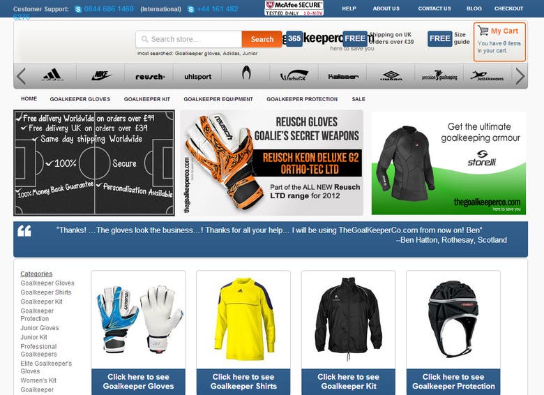 Goalkeeper Glove brands - Full Soccer Glove ranges
