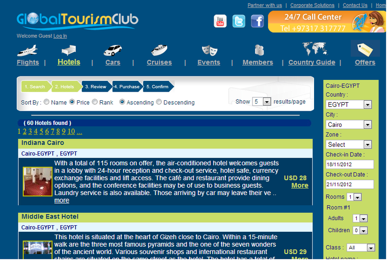 Global tourism club website