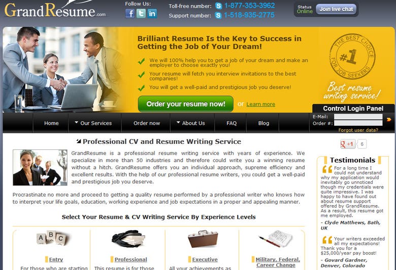 Resume writing services in USA
