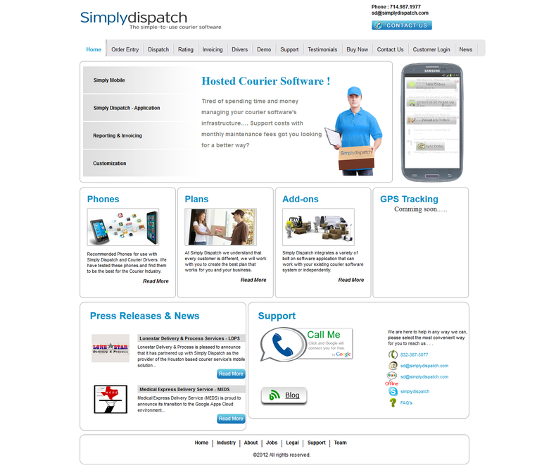 Simply Dispatch Official Website (Joomla)