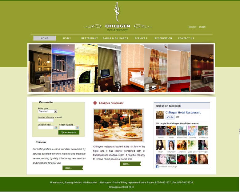 Hotel & Restaurant Website