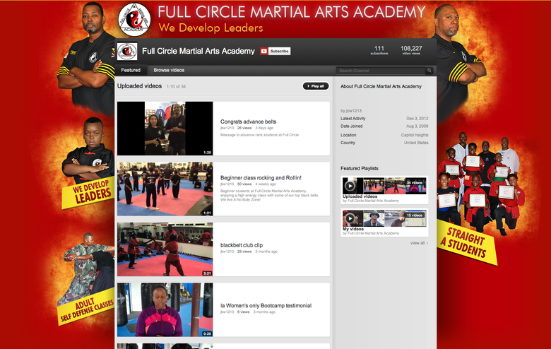 YouTube Background Design for FC Martial Arts Academy
