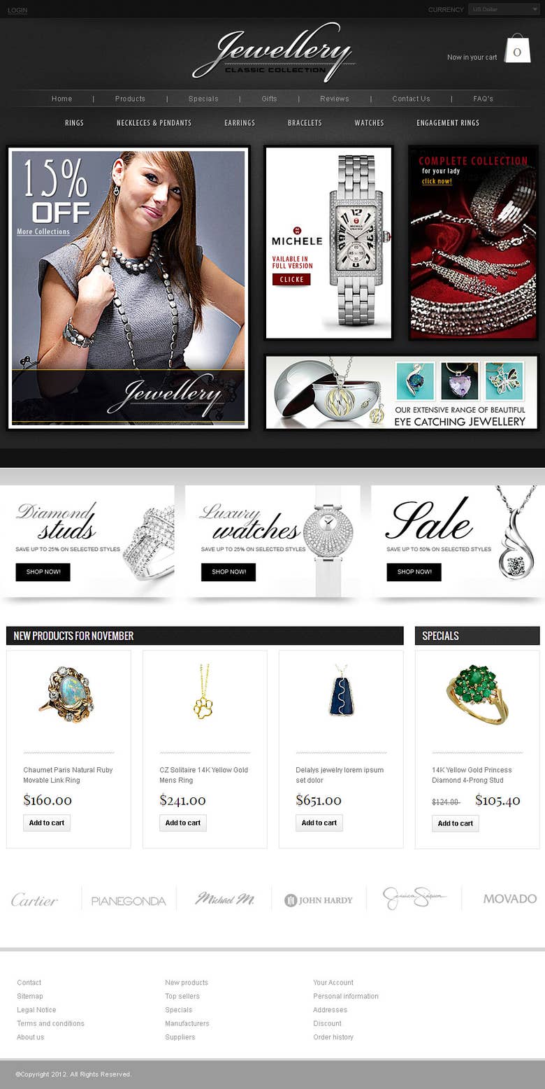 Ecommerce jewellery  website