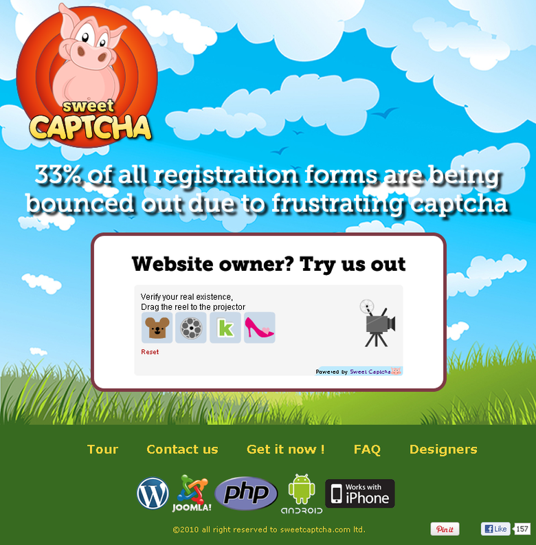 SweetCaptcha.com: WordPress plugin