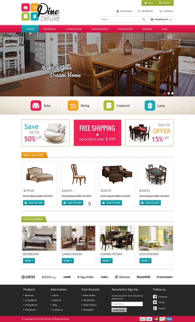 Furniture store in opencart