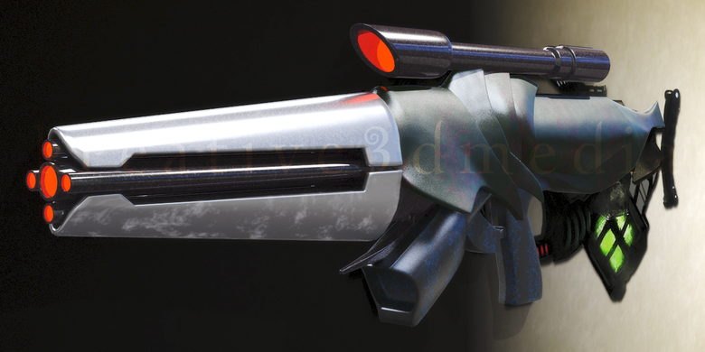 Gun concept design for 3D game