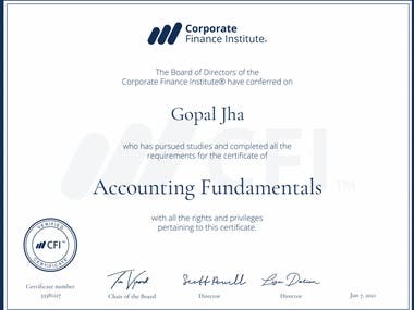 Accounting Certification from Corporate Finance Institute