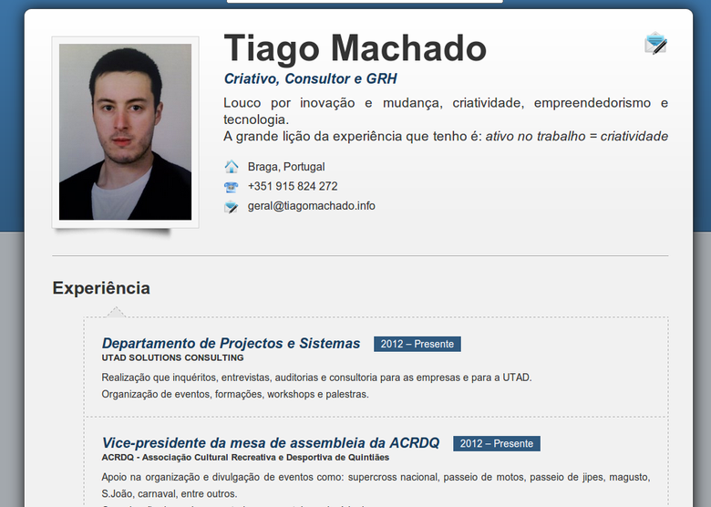 Tiago Machado CV online