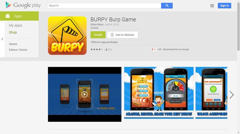Game -- Burpy Burp