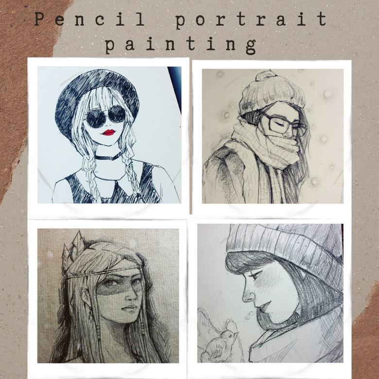 Line drawing Art/Black and white Art/Pencil/Portrait designs