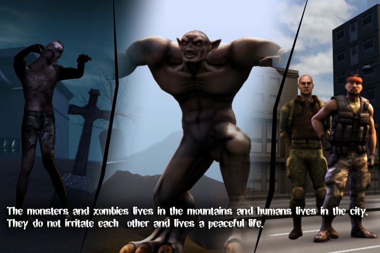 Zombies & Monsters Vs Humans Game