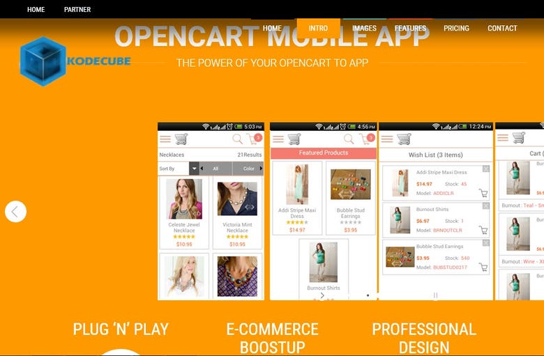 Open Cart Mobile App