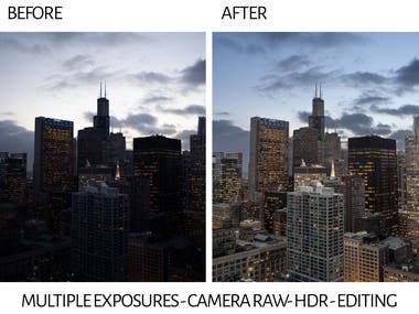 Multiple Exposures-Camera Raw-HDR-Real Estate Editing.