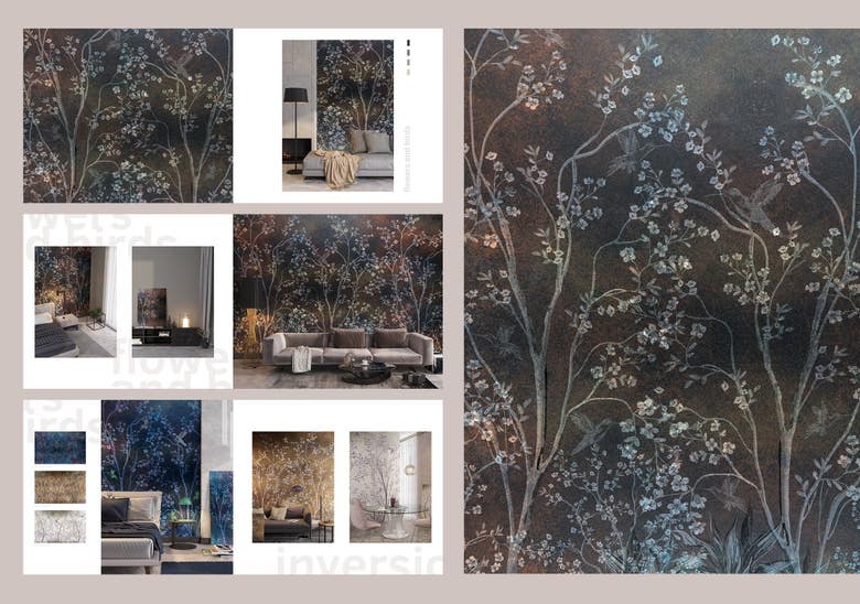 Exclusive photo wallpaper design in the interior