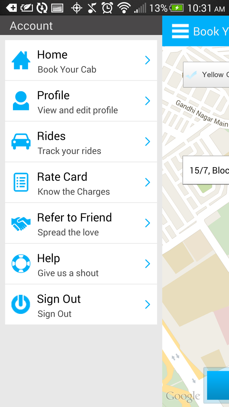 Taxi Booking App for Android and iPhone