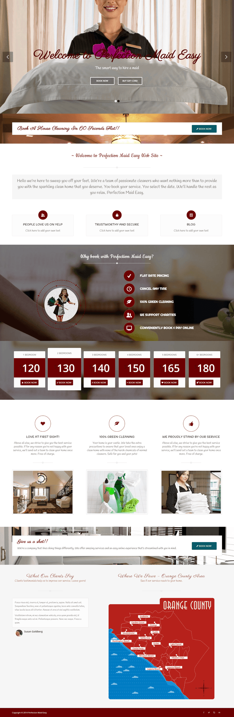 Wordpress based re-design for Maid Company