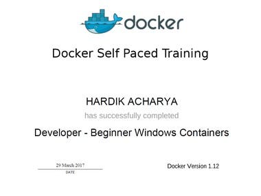 Docker Beginner Windows Containers.