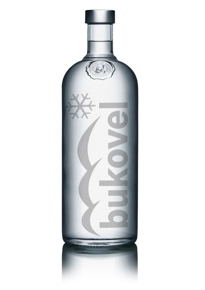 The bottle design. Bukovel