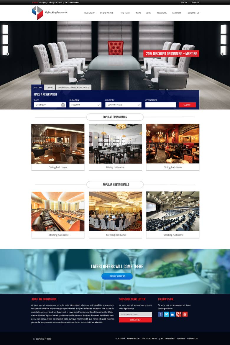 Hotel + Dining+Meeting website