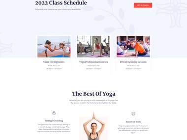 Website Design For Yoga Trainer