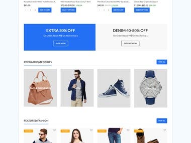 Website for an eCommerce store