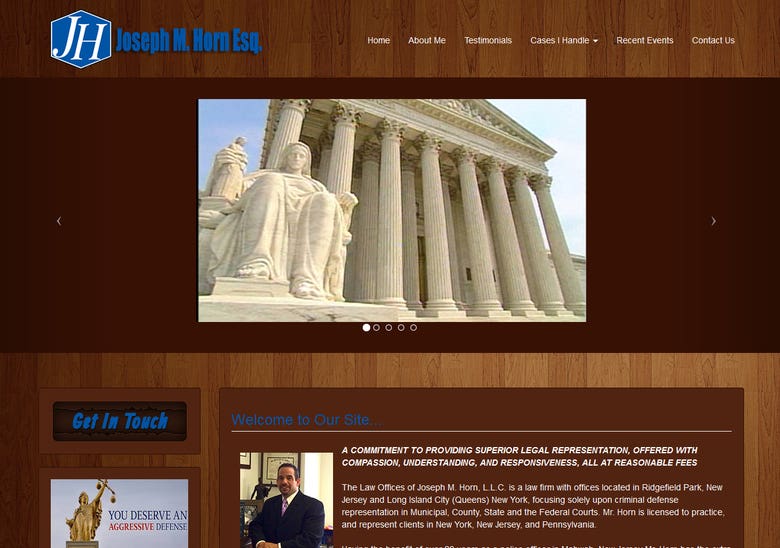 Responsive website - The Law Offices of Joseph M. Horn, L.L.
