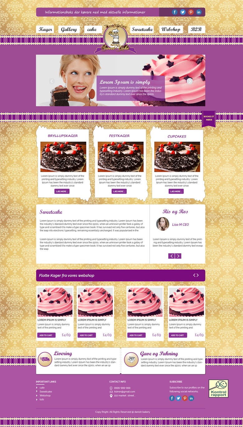 Cake Site (Design and Developemnt)