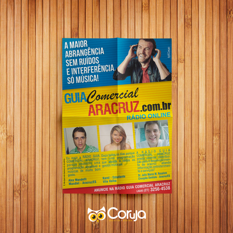 Flyer para GUIACOMERCIALARACRUZ.COM.BR