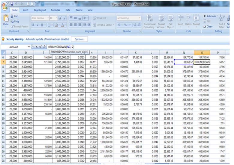 work in excel