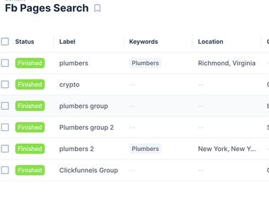 Extract facebook page email and contacts from any location