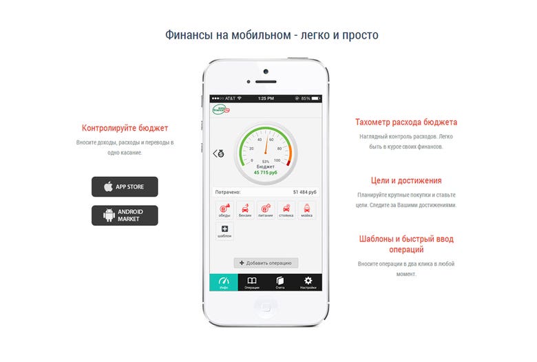 EasyFinance.ru website design, personal account , icons and