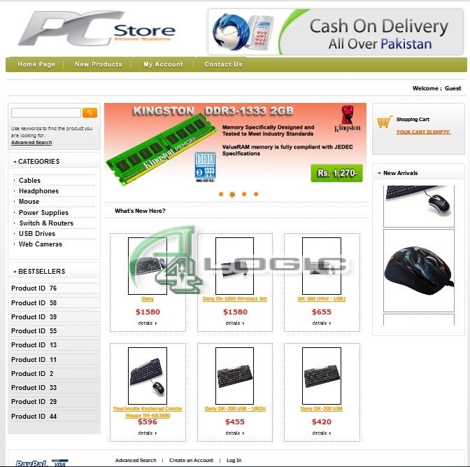 Computer online shopping store