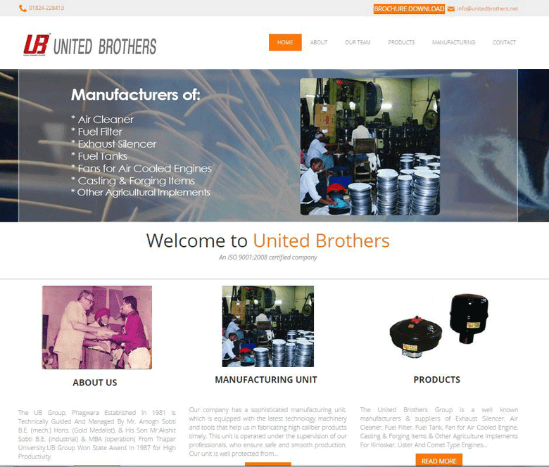 United Brothers Pahgwara HTML website Project