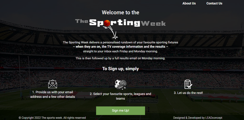 Sportingweek Web Application