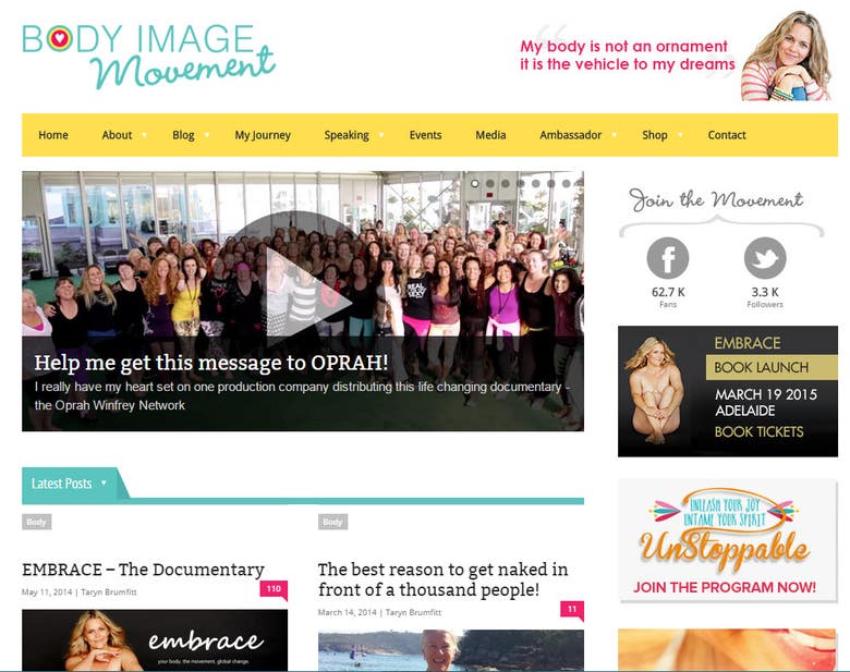 Body Image Movement Website