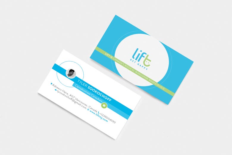 A project for Lift includes logo, info-graphic and B Card