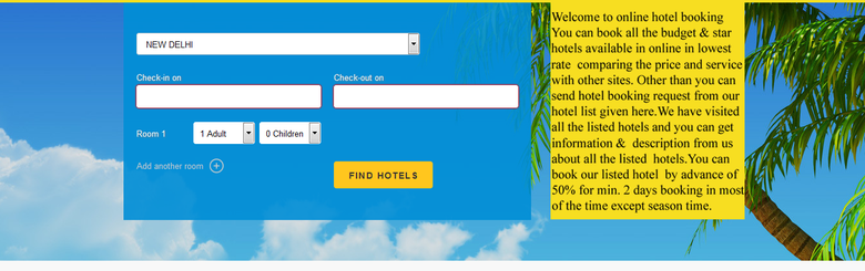 Online Hotel Booking Portal