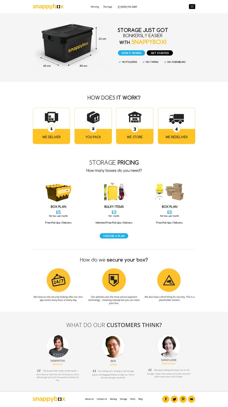 Snappybox Website Design and bootstrap html/css, Wordpress