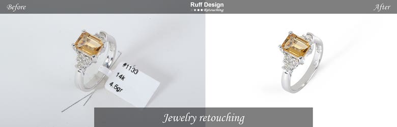 Professional jewelry retouching