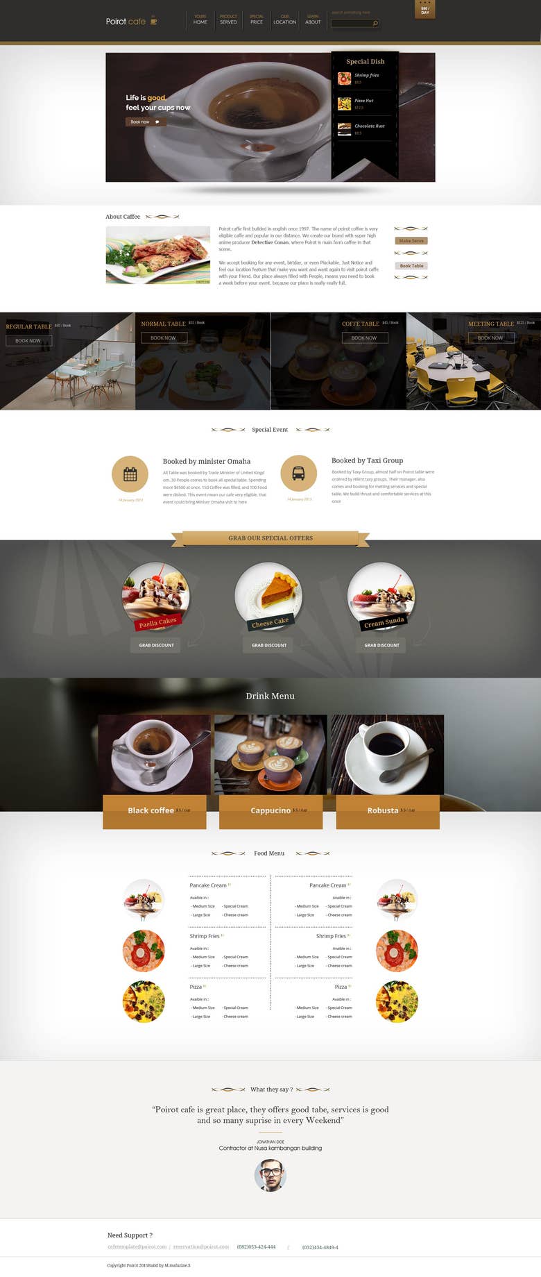 Poirot - cafe template