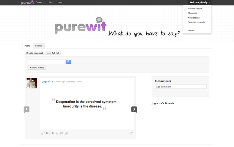 Purewit Social Network
