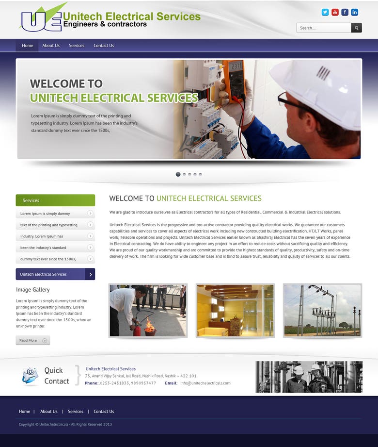 United Electrical Services Web Design
